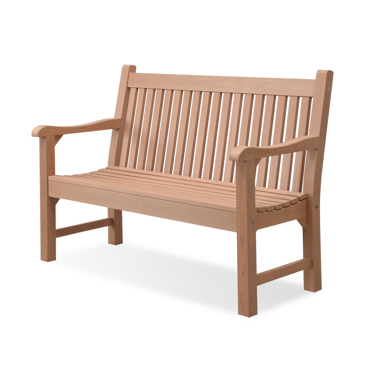 Psilvam Garden Bench, 2-Person Poly Lumber Patio Bench